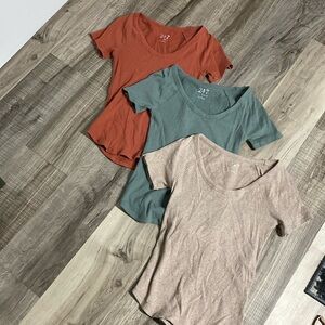 Maurices 24/7 Scoop Neck Ribbed Tee Bundle